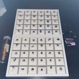 Novo charm beads along with metal bracelets